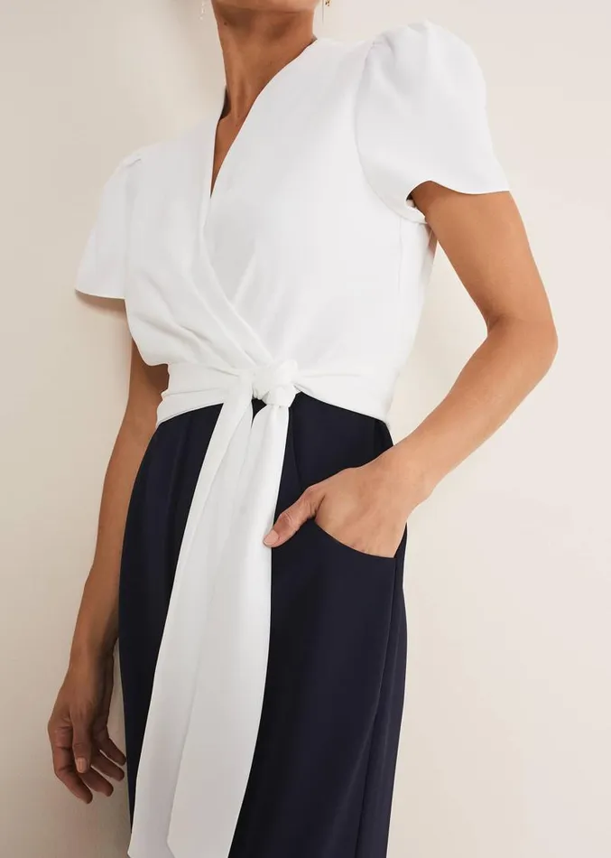 Eloise Wide Leg Jumpsuit Ivorynavy Women Phase Eight Dresses