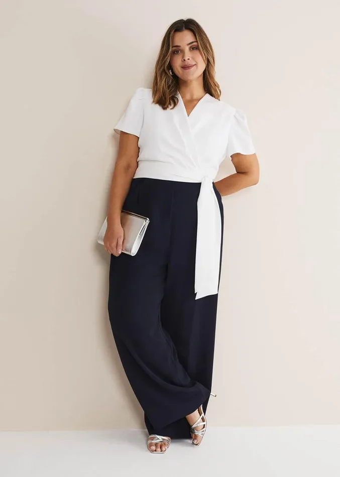 Eloise Wide Leg Jumpsuit Ivorynavy Women Phase Eight Dresses