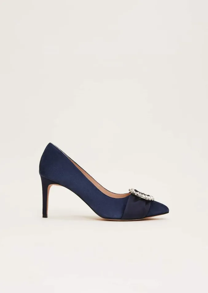 Embellished Court Shoe Navy Women Phase Eight Occasion Shoes