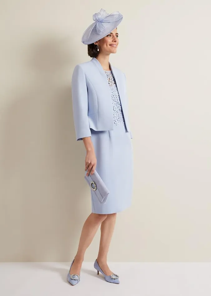 Embellished Slim Clutch Bag Pale Blue Women Phase Eight Bags and Clutches