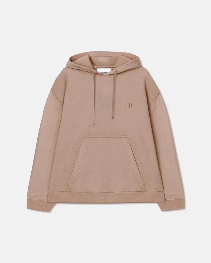 Ever Recycled Cotton Logo Hoodie Nut WomenMen Nanushka Tops