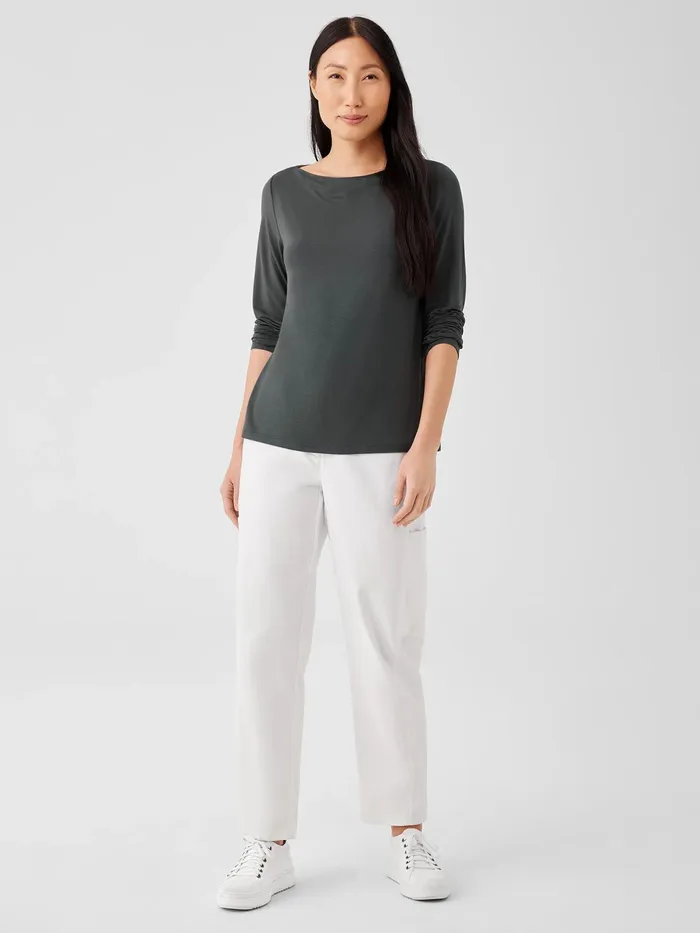 Fine Jersey Cowl Neck Top Grove Women Eileen Fisher Tops and Tees
