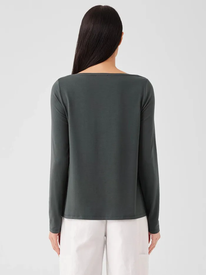 Fine Jersey Cowl Neck Top Grove Women Eileen Fisher Tops and Tees
