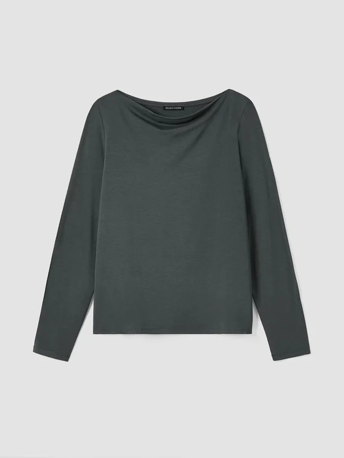 Fine Jersey Cowl Neck Top Grove Women Eileen Fisher Tops and Tees