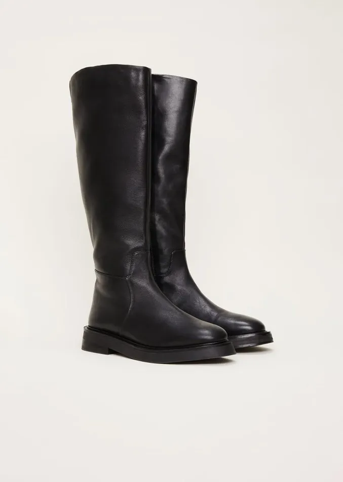 Flat Knee High Boot Black Women Phase Eight Boots