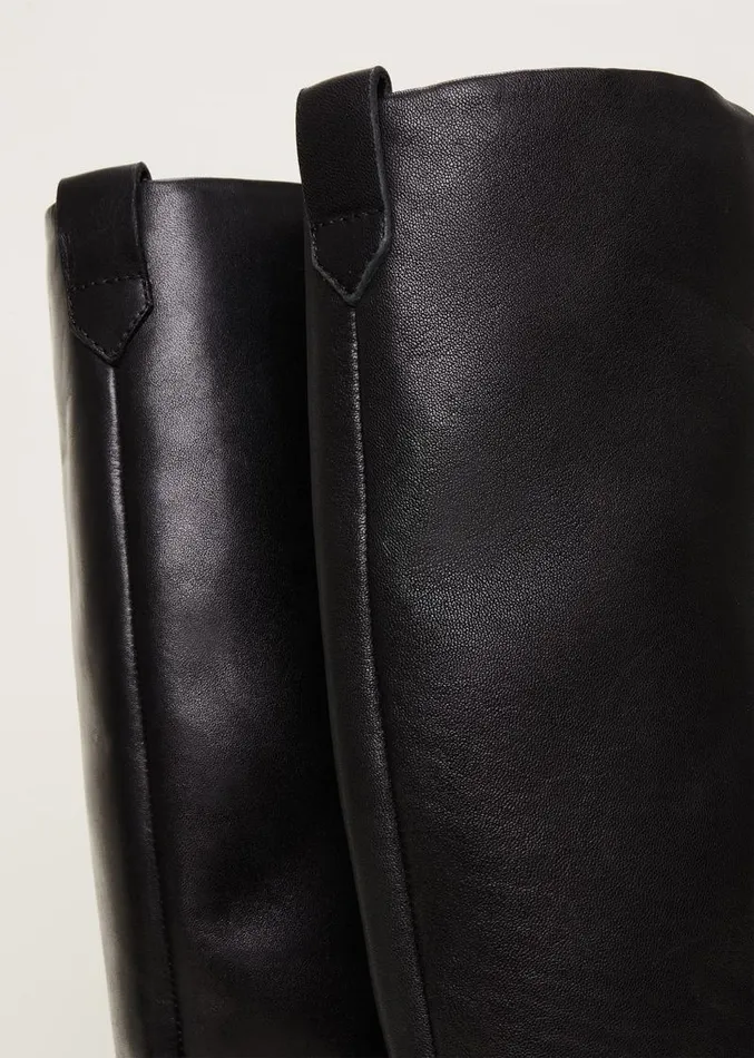 Flat Knee High Boot Black Women Phase Eight Boots