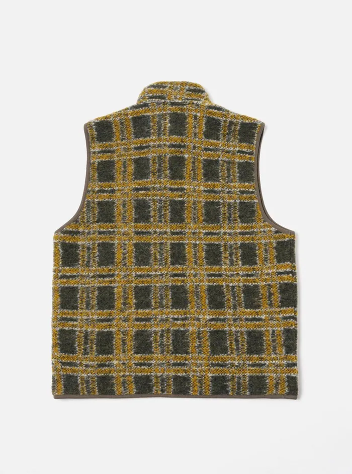 Fleece Men Universal Works Universal Works Climbing Gilet In Grey Jacquard Fleece