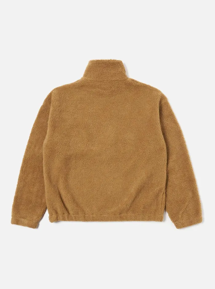 Fleece Men Universal Works Universal Works Ramsay Quarter Zip In Sand Mountain Fleece