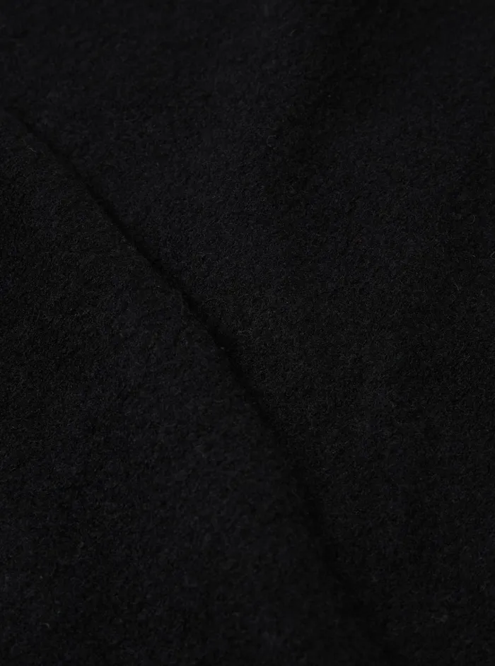 Fleece Men Universal Works Universal Works Zip Waistcoat In Black Wool Fleece