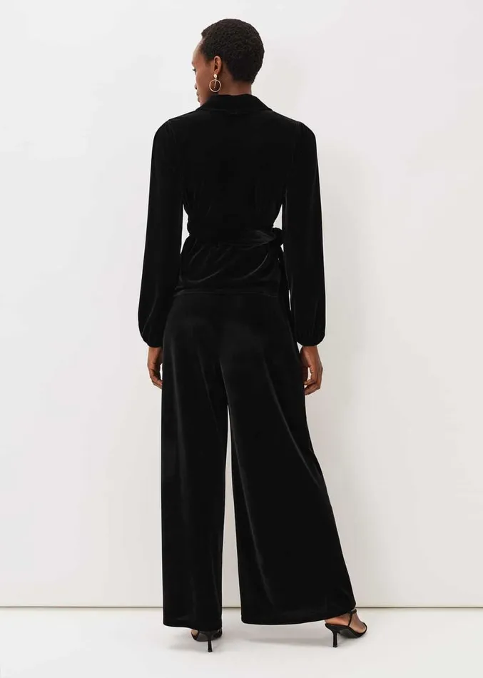 Florentine Velvet CoOrd Trousers Black Women Phase Eight Trousers