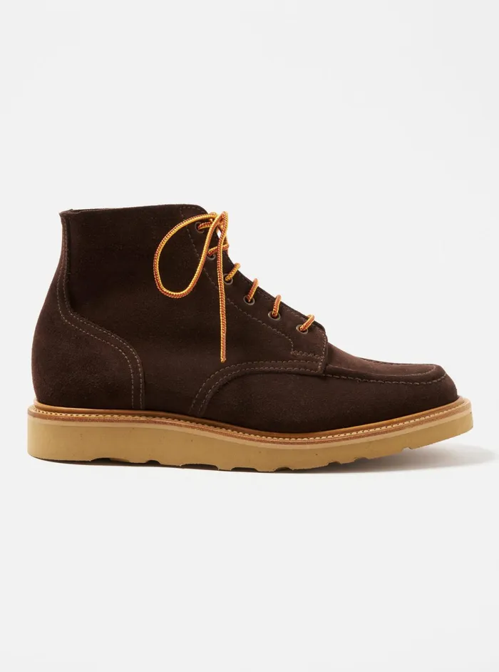 Footwear Men Universal Works Universal Works X Sanders Wilson Derby Boot In Mocha Reverse Suede