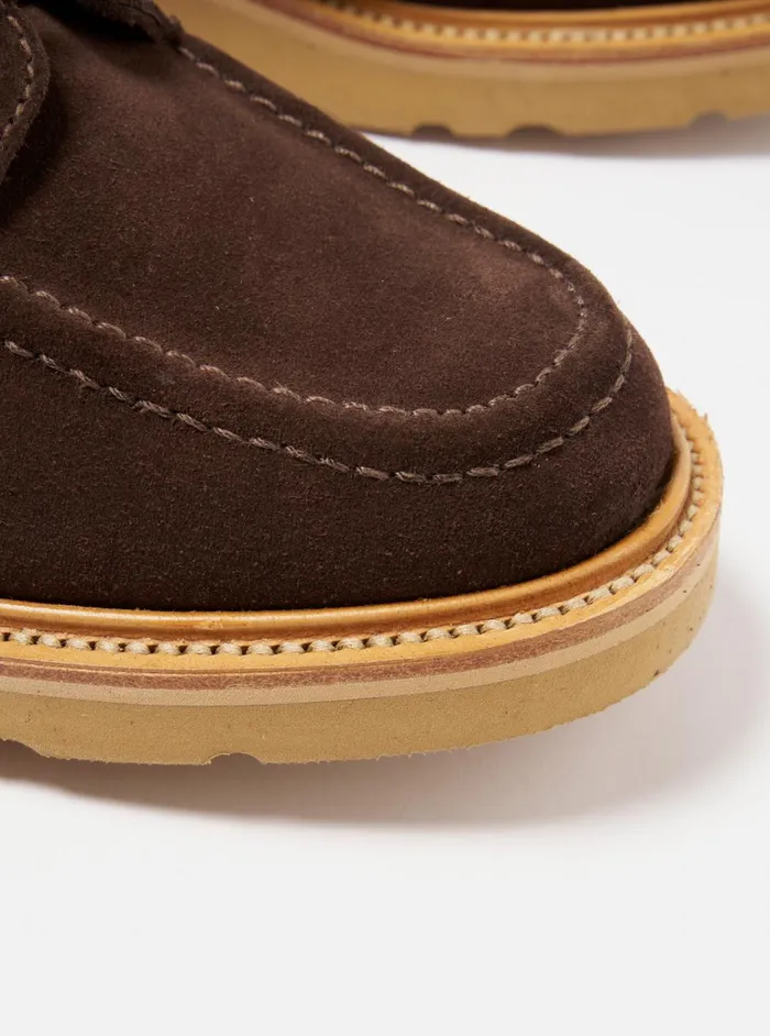 Footwear Men Universal Works Universal Works X Sanders Wilson Derby Boot In Mocha Reverse Suede
