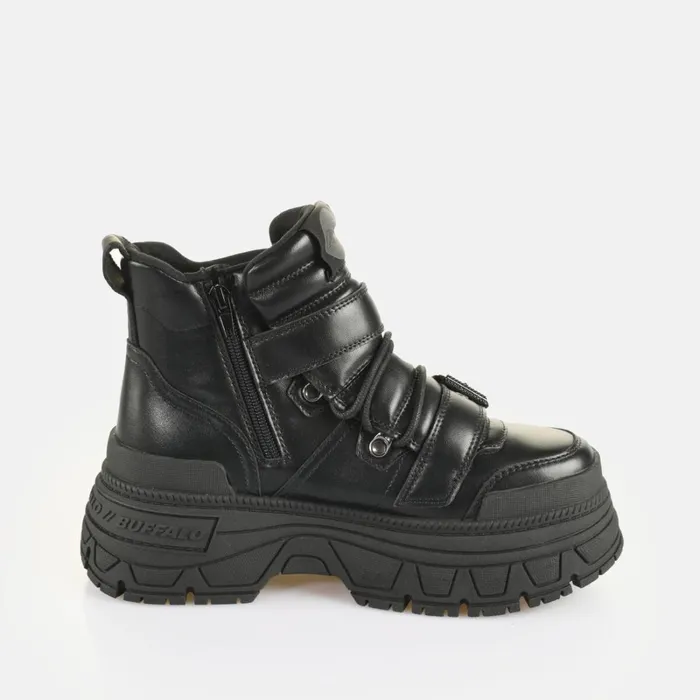 Fusion Hike Mid Black Buffalo Boots and AnkleBoots Fusion Hike Mid Black Buffalo Boots and AnkleBoots