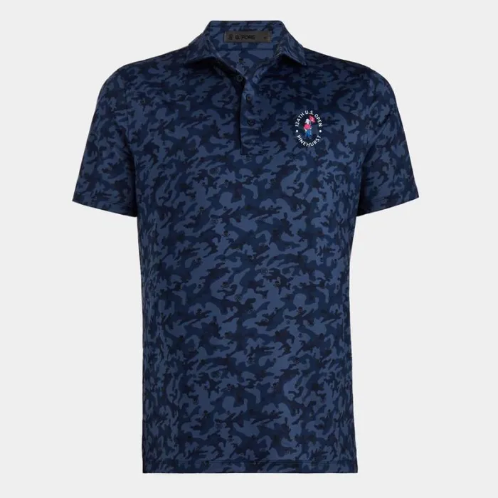 GFORE Limited Edition 2024 US Open MAPPED ICON CAMO TECH JERSEY POLO Twilight Men Polos and Shirts