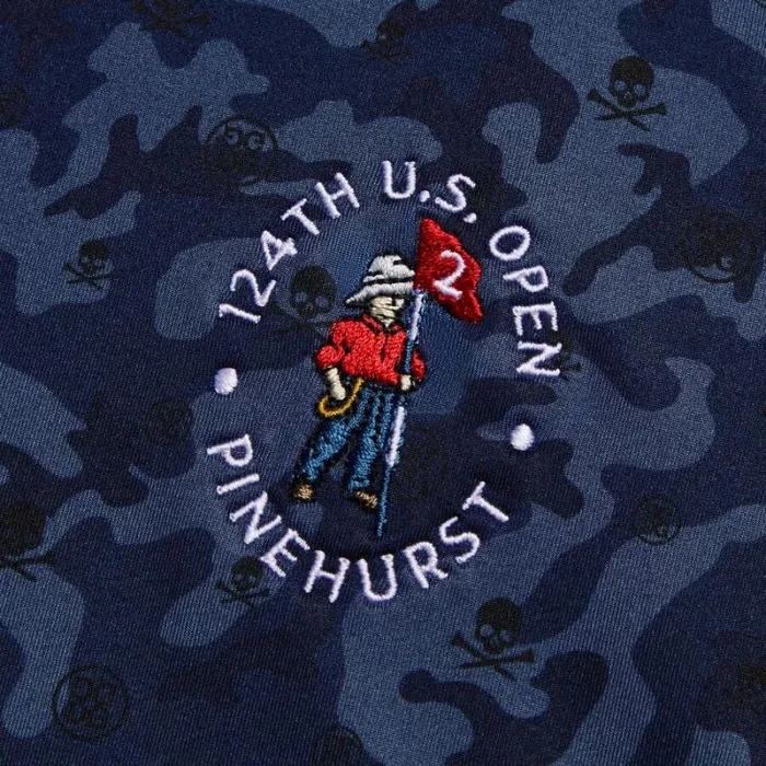GFORE Limited Edition 2024 US Open MAPPED ICON CAMO TECH JERSEY POLO Twilight Men Polos and Shirts