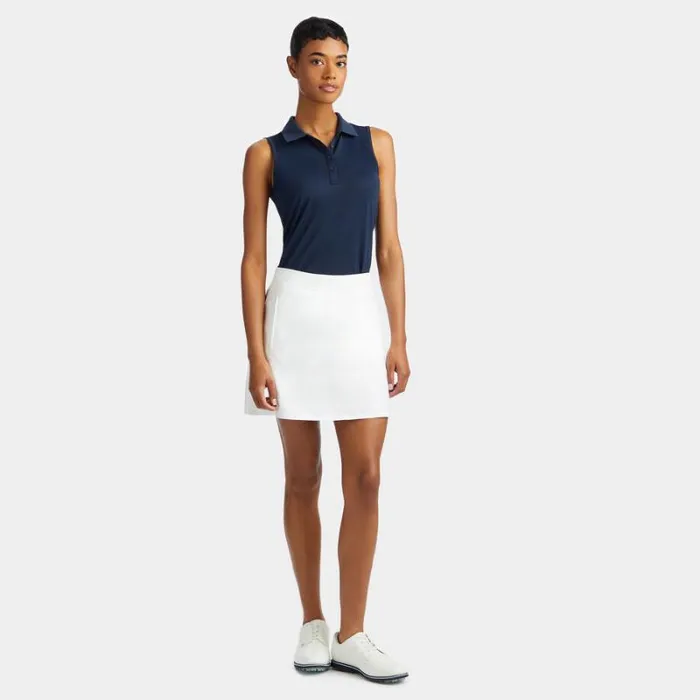 GFORE PLEATED COLLAR TECH PIQU SLEEVELESS POLO Twilight Women Polos