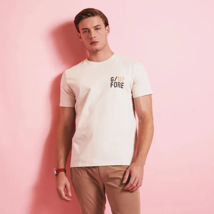 GFORE SHOTS COTTON TEE Stone Men Hoodies and Tees