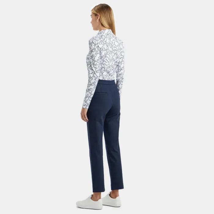 GFORE STAR DUST TECH JERSEY LONG SLEEVE POLO Snow Women Polos