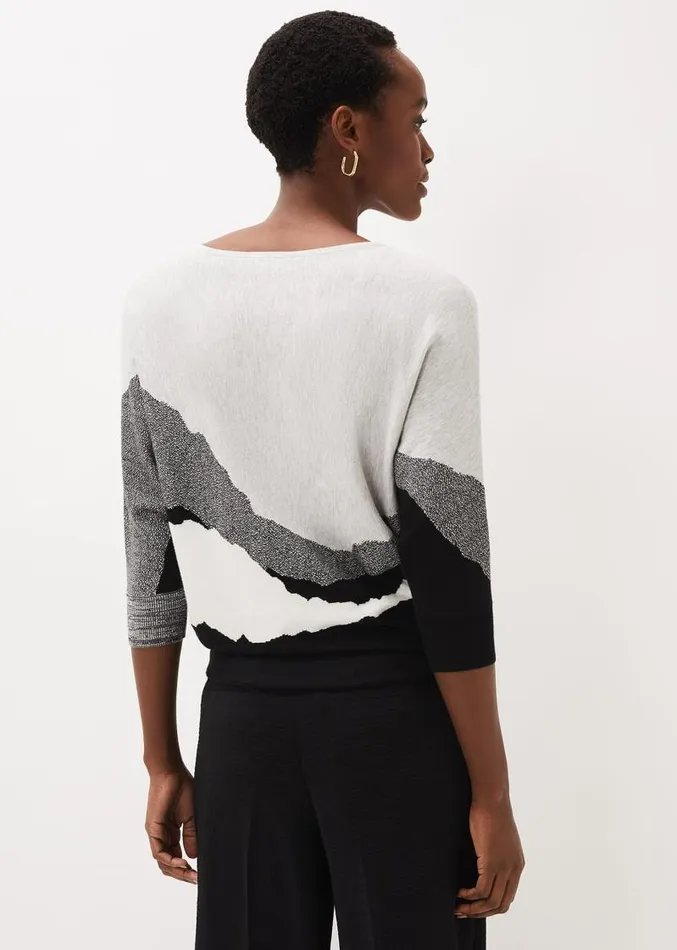Gee Melange Knit Jumper Grey Marl Women Phase Eight Knitwear