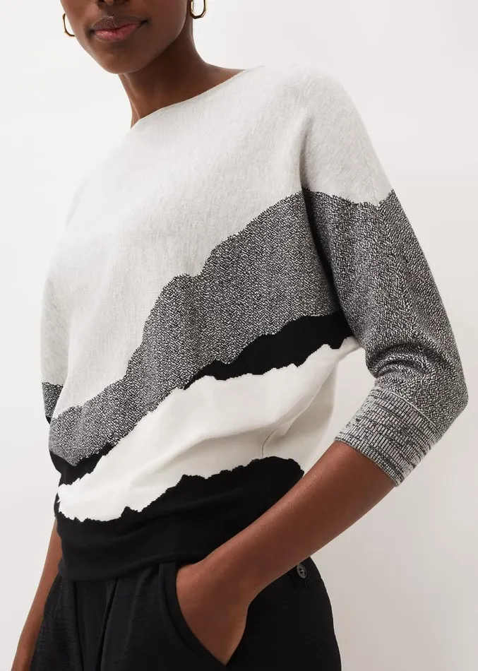Gee Melange Knit Jumper Grey Marl Women Phase Eight Knitwear