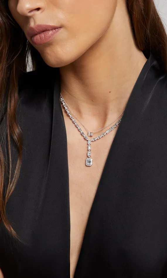 Generation Love Clothing Fine Jewelry Love At First Sight Lariat Necklace 725 Carats White Gold 8211 Women
