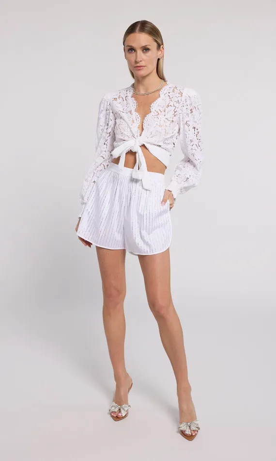 Generation Love Clothing Shorts Cassio Crystal Shorts Whiteclear 8211 Women