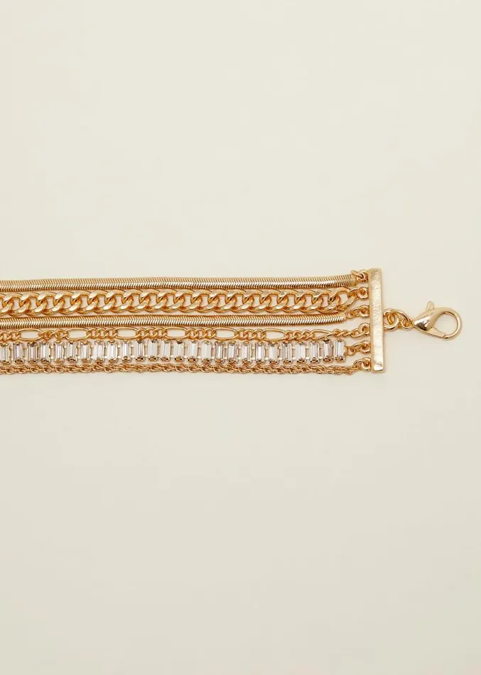 Gold Multi Chain Bracelet Gold Women Phase Eight Jewellery