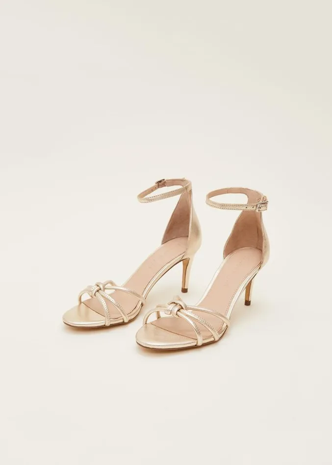 Gold Open Toe Heels Gold Women Phase Eight Occasion Shoes