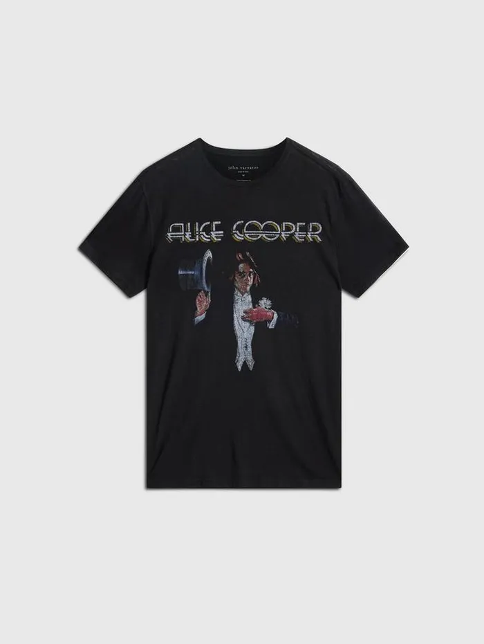 Graphic Tees Men John Varvatos ALICE COOPER TOP HAT TEE Black