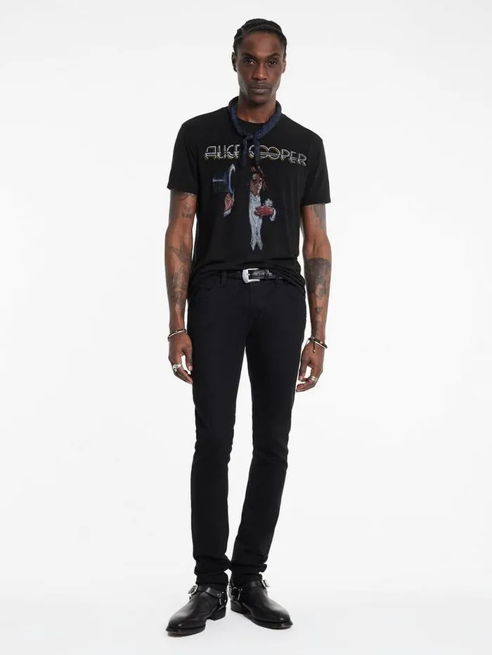 Graphic Tees Men John Varvatos ALICE COOPER TOP HAT TEE Black