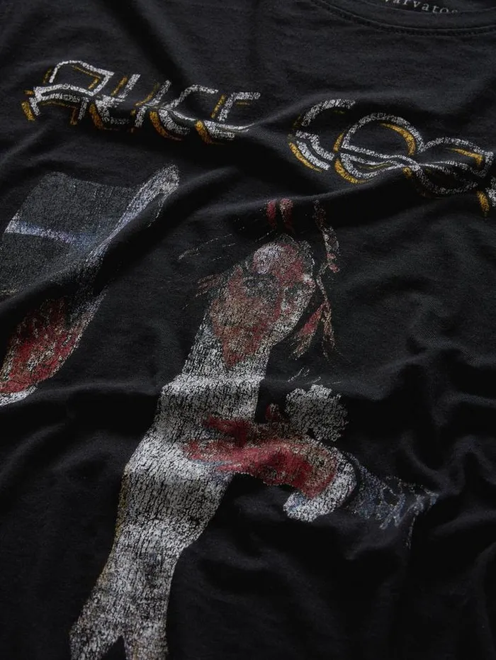 Graphic Tees Men John Varvatos ALICE COOPER TOP HAT TEE Black
