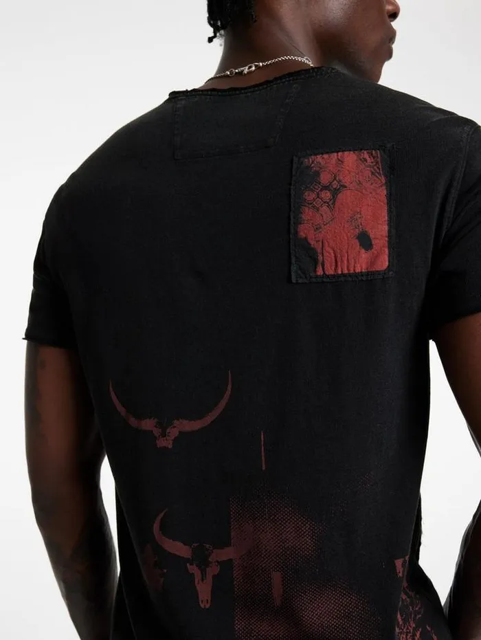 Graphic Tees Men John Varvatos PATCH TEE Black