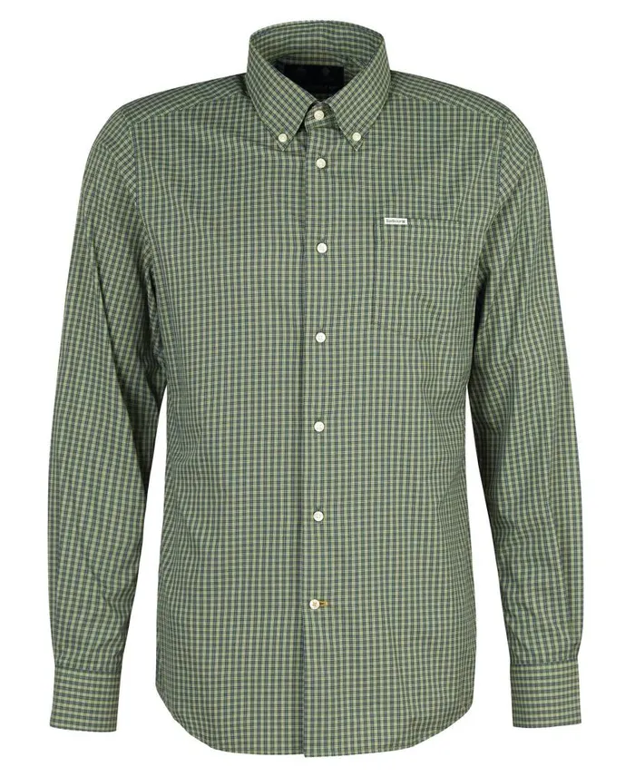 Grove Tailored LongSleeved Shirt Navy Men Barbour Shirts