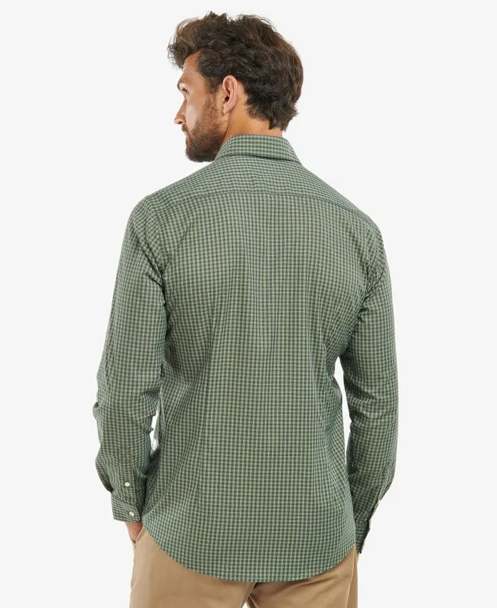 Grove Tailored LongSleeved Shirt Navy Men Barbour Shirts