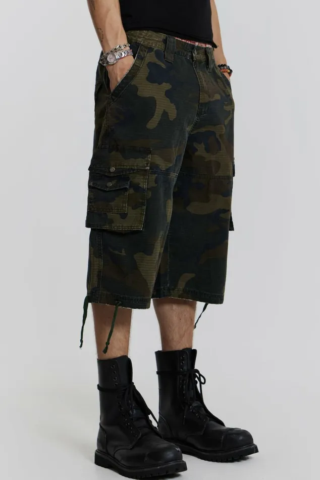 Guerilla Short Green Men Jaded London Shorts and Jorts