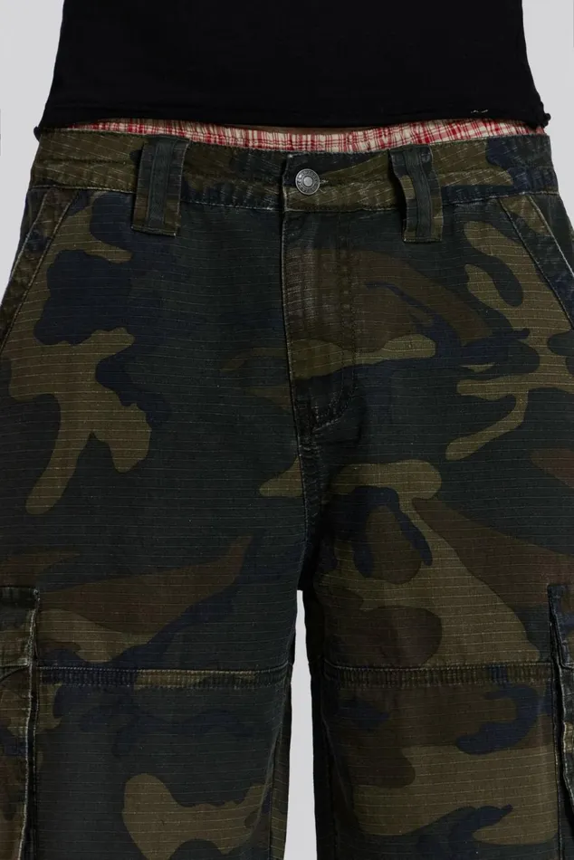 Guerilla Short Green Men Jaded London Shorts and Jorts