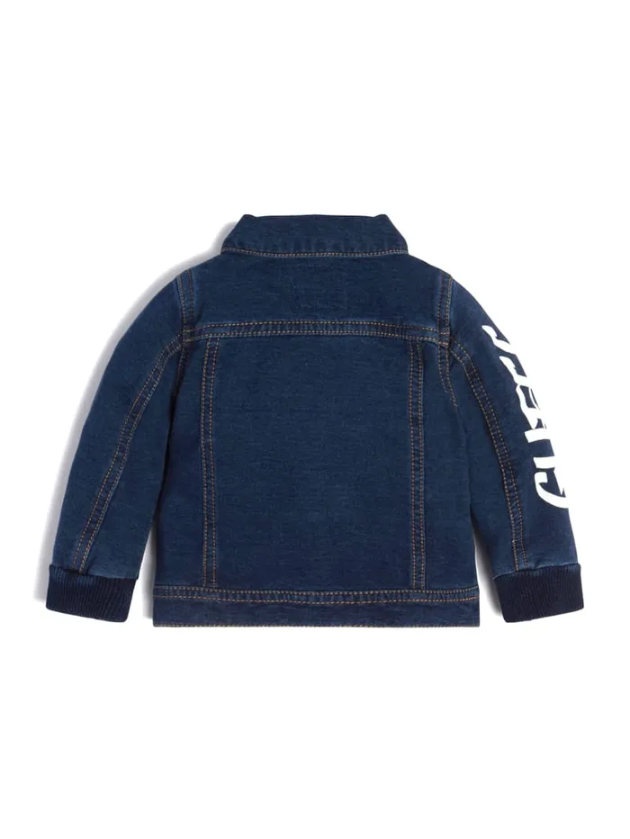 GUESS Baby Boy 0 24M Knit Denim Jacket 024M Blue 8211 Kids