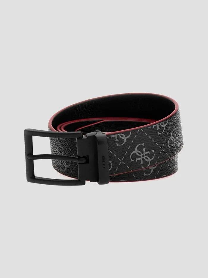 GUESS Belts Reversible FauxLeather Belt Black 8211 Men