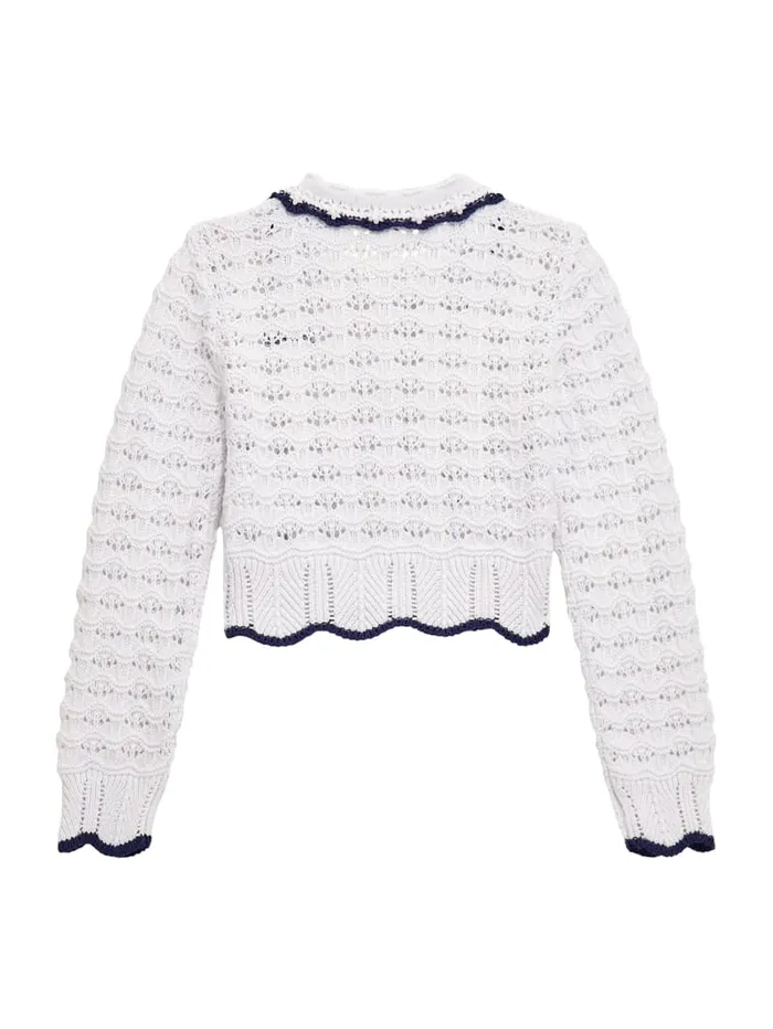GUESS Big Girl 7 14 Eco Cardigan Sweater 716 White 8211 Kids