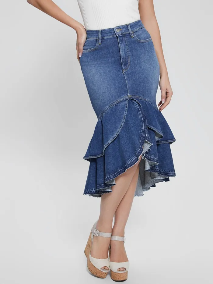 GUESS Bottoms Eco Marina Denim Skirt Blue 8211 Women