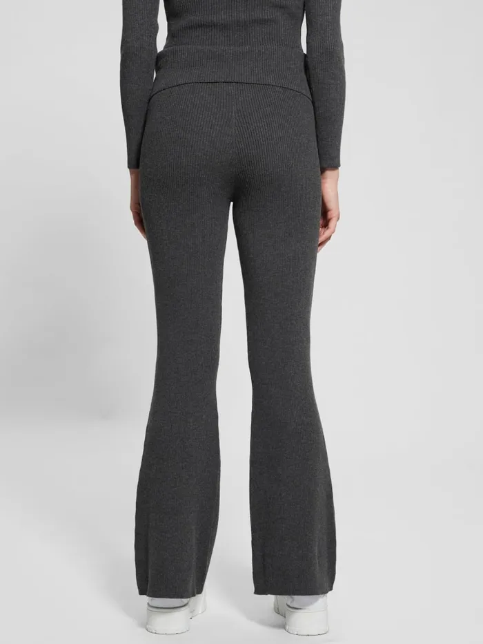 GUESS Bottoms Eco Nina Foldover Rib Flare Leggings Grey 8211 Women