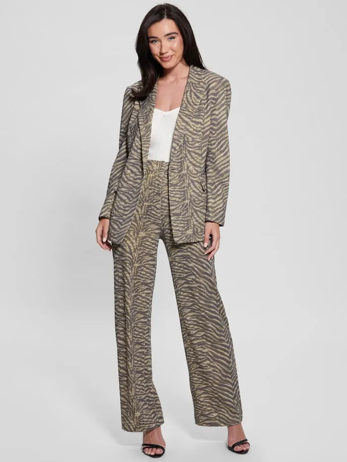 GUESS Bottoms Eliane Printed WideLeg Pants Brown 8211 Women