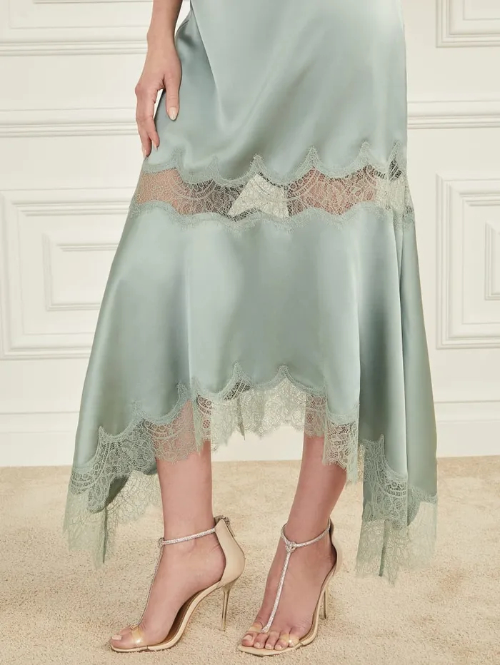 GUESS Bottoms Garland Satin Skirt Gray 8211 Women