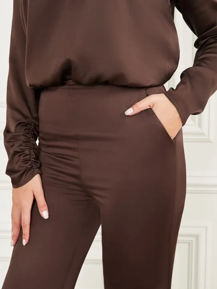 GUESS Bottoms Kellis Flare Pant Brown 8211 Women