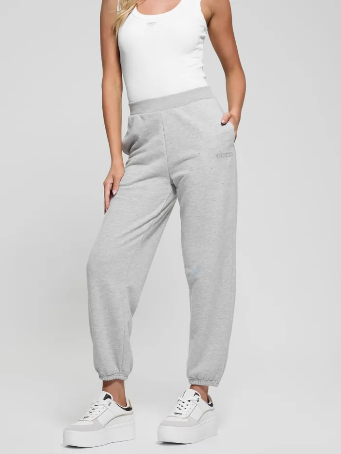 GUESS Bottoms Rhinestones Jogger Gray 8211 Women