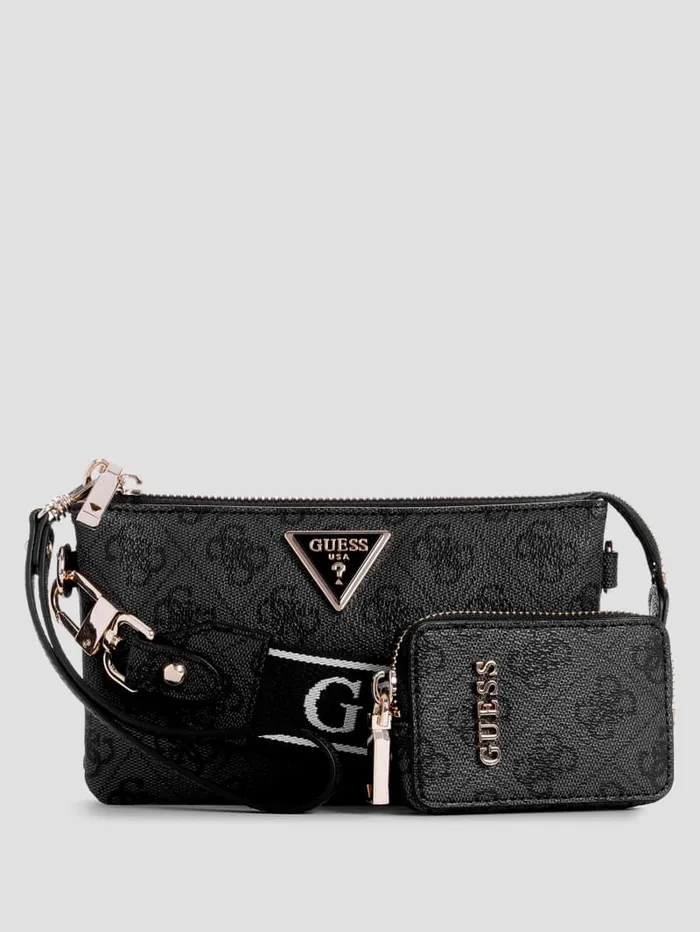 GUESS Crossbodies Latona Quattro G Mini Crossbody Black 8211 Unisex