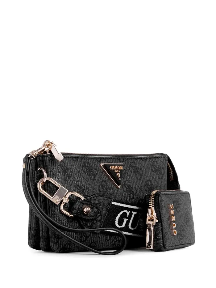GUESS Crossbodies Latona Quattro G Mini Crossbody Black 8211 Unisex