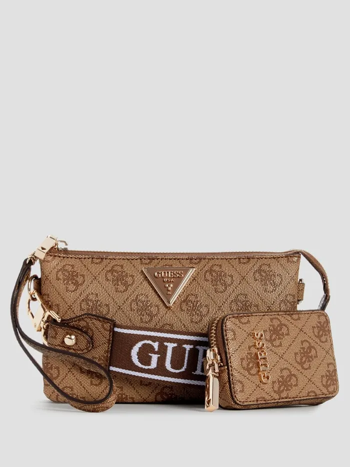 GUESS Crossbodies Latona Quattro G Mini Crossbody Black 8211 Unisex