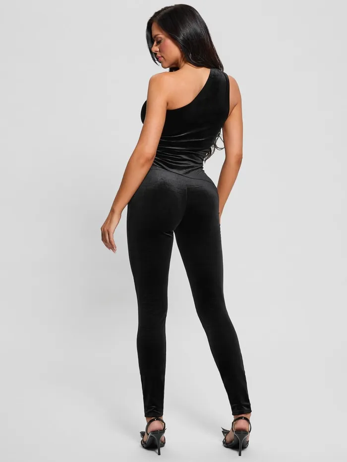 GUESS Dresses and Jumpsuits Eco Bailey Velour Jumpsuit Black 8211 Women