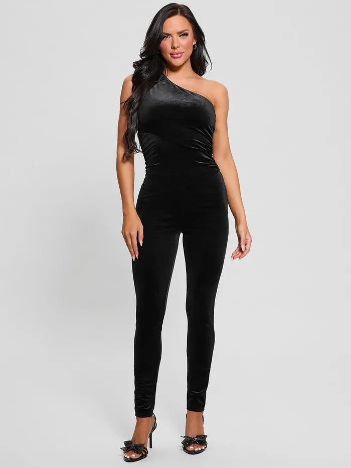 GUESS Dresses and Jumpsuits Eco Bailey Velour Jumpsuit Black 8211 Women